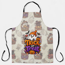 Delantal de Halloween con fantasma adorable para t