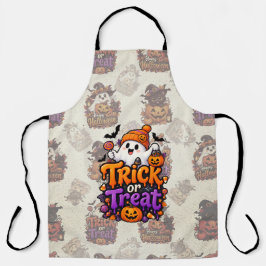 Delantal de Halloween con fantasma adorable para t