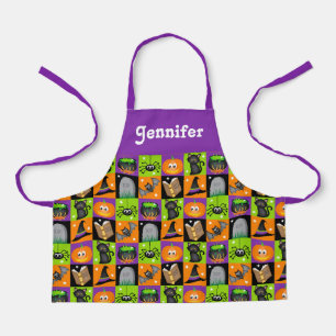 delantal de Halloween personalizado para los niños