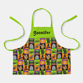delantal de Halloween personalizado para los niños