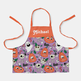 delantal de Halloween personalizado para los niños