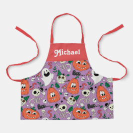 delantal de Halloween personalizado para los niños