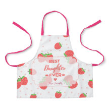 Delantal de hija personalizado con fresas
