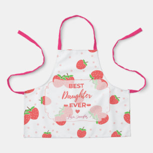 Delantal de hija personalizado con fresas
