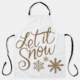 Delantal de invierno / Navidad Let It Snow