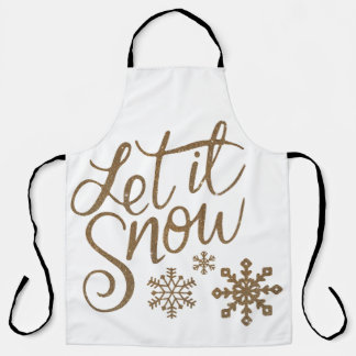 Delantal de invierno / Navidad Let It Snow