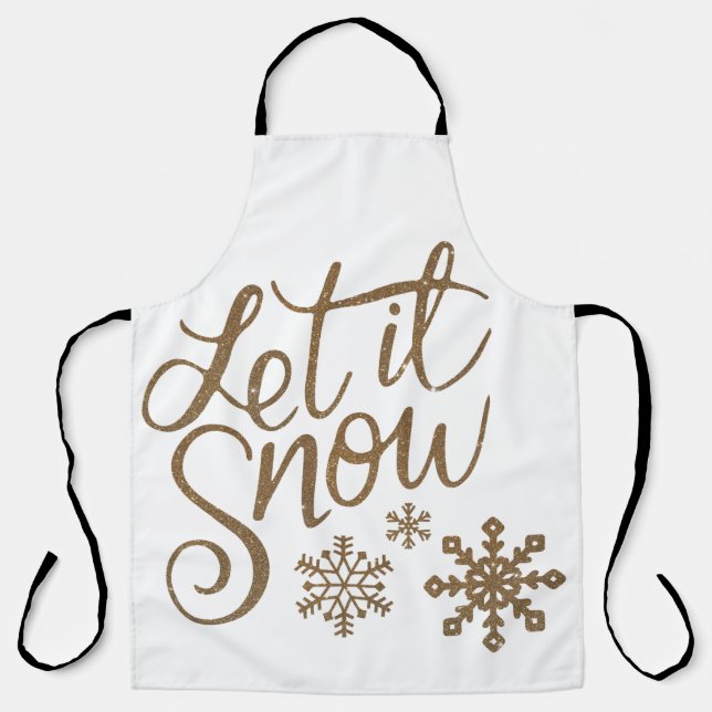 Delantal de invierno / Navidad Let It Snow (Anverso)
