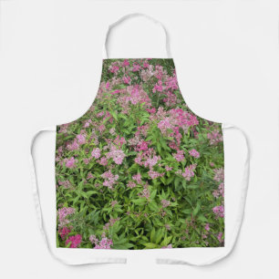 Delantal de jardín de flores silvestres rosadas