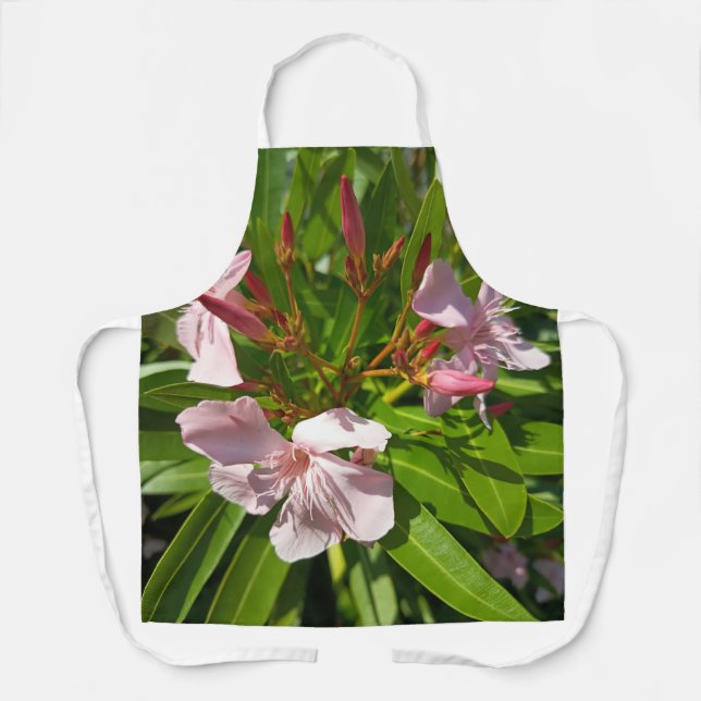 Delantal de jardín floral de oleandro rosa Kitche  (Anverso)