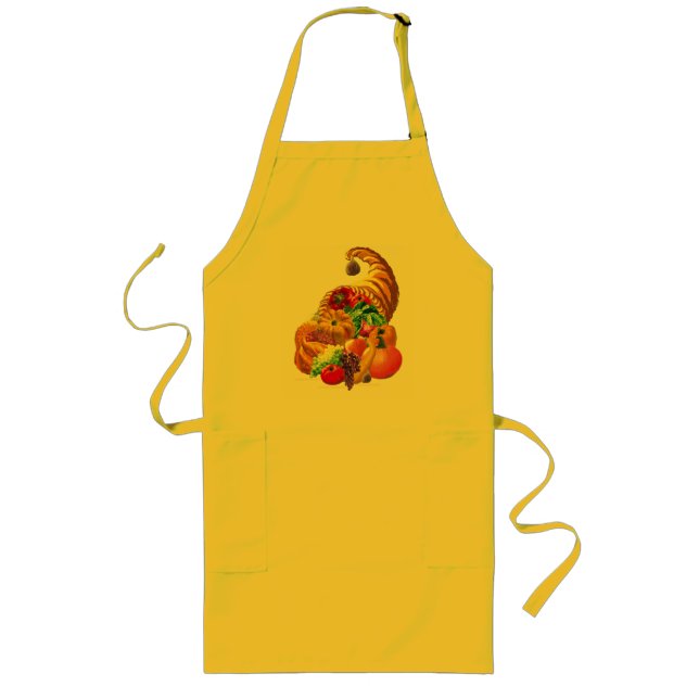 Delantal de la COSECHA, amarillo largo (Frente)
