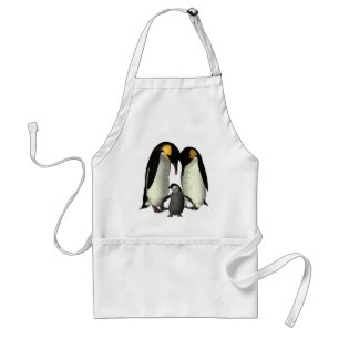 Delantal de la familia del pingüino