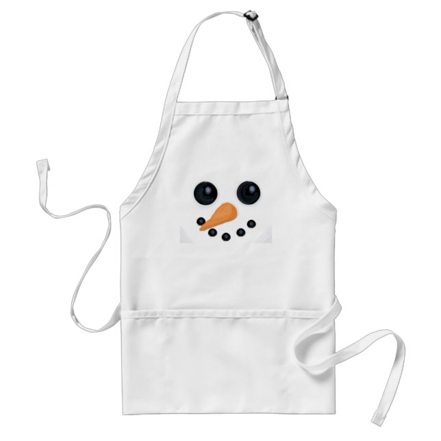 Delantal de la sonrisa del muñeco de nieve (Frente)
