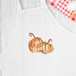 Delantal Dé las gracias por las calabazas acuarelas Apron d