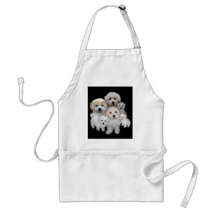 Delantal de los perritos de Bichon Frise