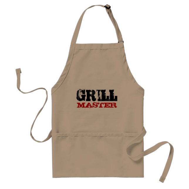Delantal de maestro de parrilla | beige (Frente)