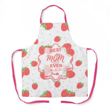 Delantal de Mamá de Fresa Personalizado