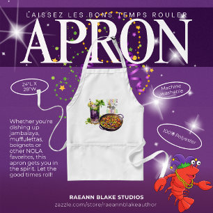 Delantal de Mardi Gras Laissez les bons temps roul