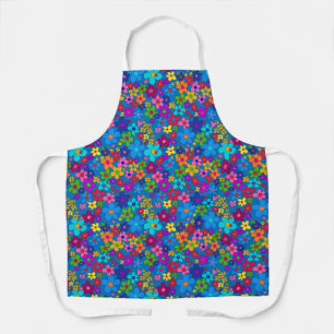 Delantal de margaritas felices hippies