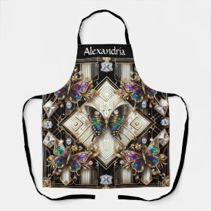 Delantal de Mariposa Arcoíris Art Déco Art Nouveau