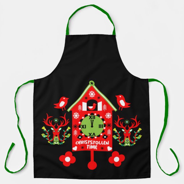 Delantal de Navidad Christstollen Weihnachtsstolle (Anverso)