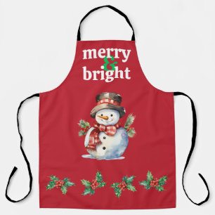 Delantal de Navidad con estampado total "Alegre y 