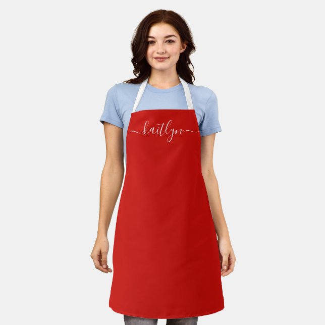 Delantal de Navidad con guión personalizado para c (Gastado)