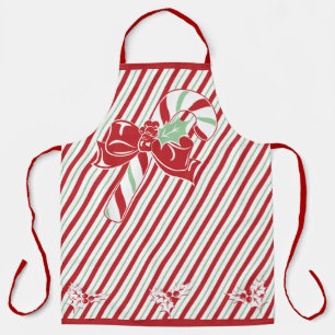 Delantal de Navidad con Rayas de Caramelo