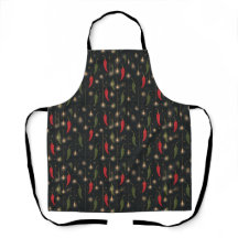 Delantal de Navidad de cocina con chile del Suroes
