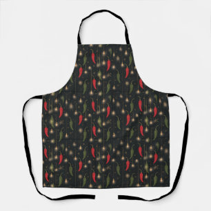 Delantal de Navidad de cocina con chile del Suroes