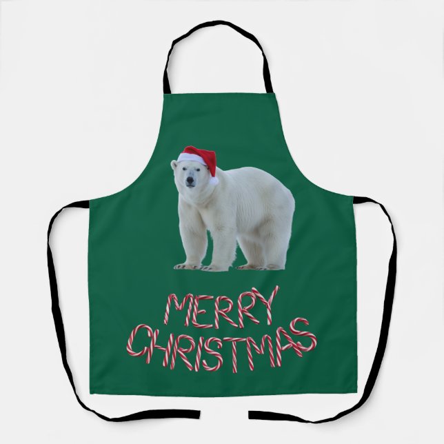 Delantal de Navidad de Oso Polar (Anverso)