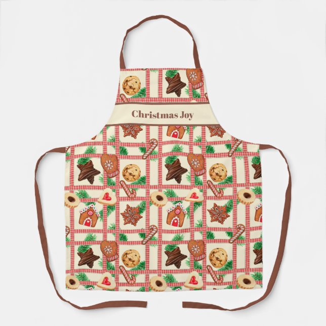 Delantal de Navidad para Hornear con Alegría (Anverso)