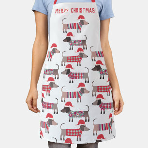 Delantal de Navidad para perro salchicha Dachshund