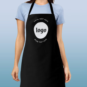 Delantal de Negocios con Logotipo Simple y Texto