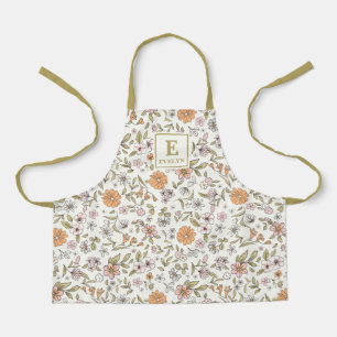 Delantal de niñas con flores silvestres lindas