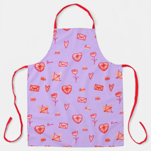 Delantal de Notas de Amor y Dulces Golosinas