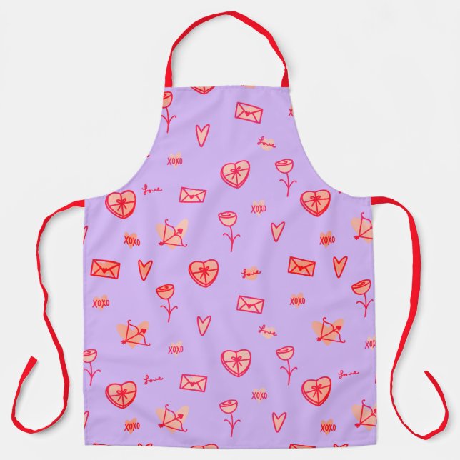 Delantal de Notas de Amor y Dulces Golosinas (Anverso)