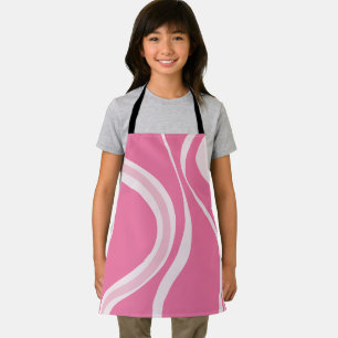 Delantal de olas rosadas