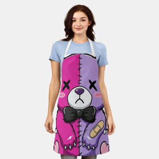 Delantal de oso pastel gótico lindo y espeluznante