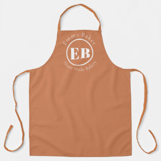 Delantal de panadería barista con monograma de ter