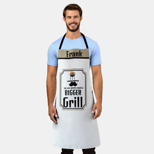 Delantal de Papá BBQ Parrilla Personalizada - Rega (Gastado)