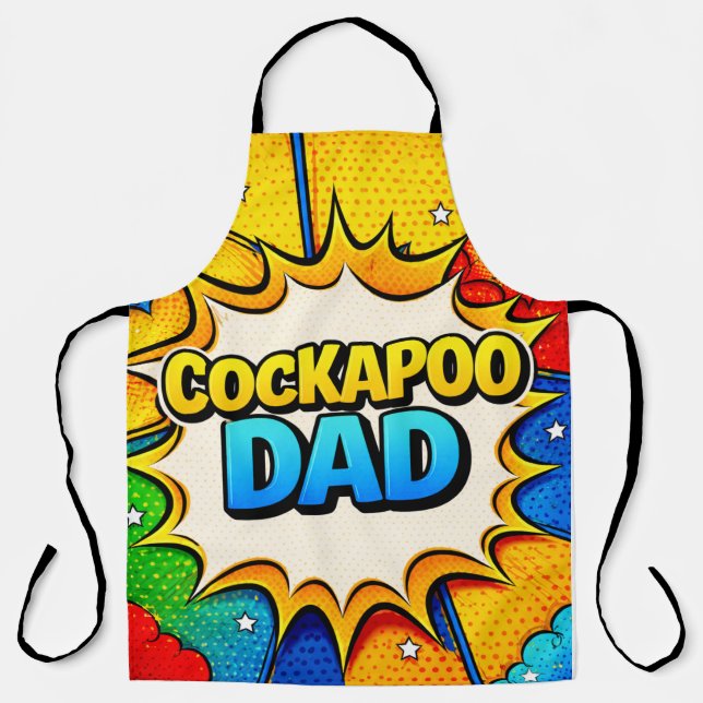 Delantal de Papá Cockapoo Regalo Divertido de Coci (Anverso)