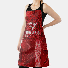 Delantal de Parche Red Apron con las palabras "We 