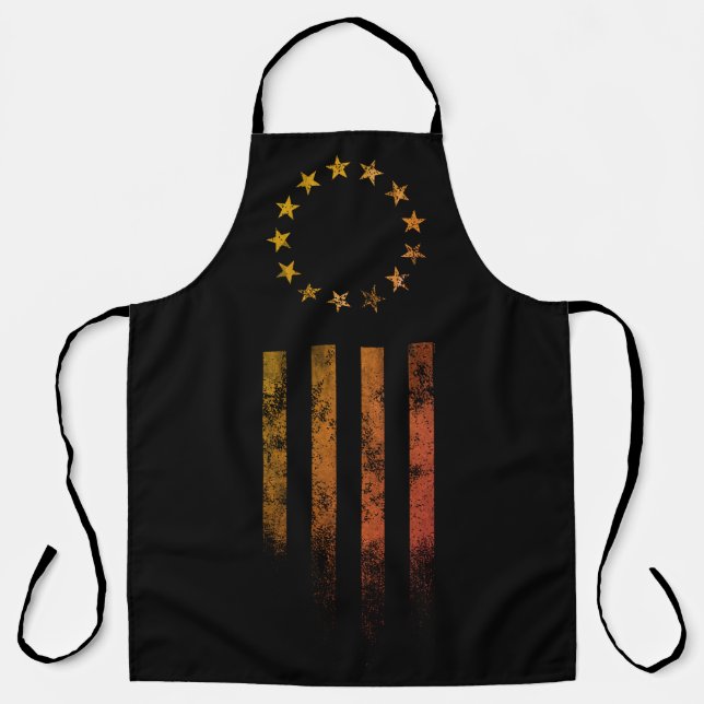 Delantal de parrilla de bandera estadounidense de  (Anverso)