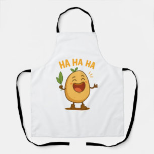 Delantal de patata riendo divertida