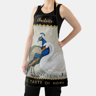 Delantal de Pavón y Cisne, Arte Morris / Floral Vi