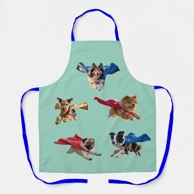 Delantal de Perro Superhéroe (Anverso)