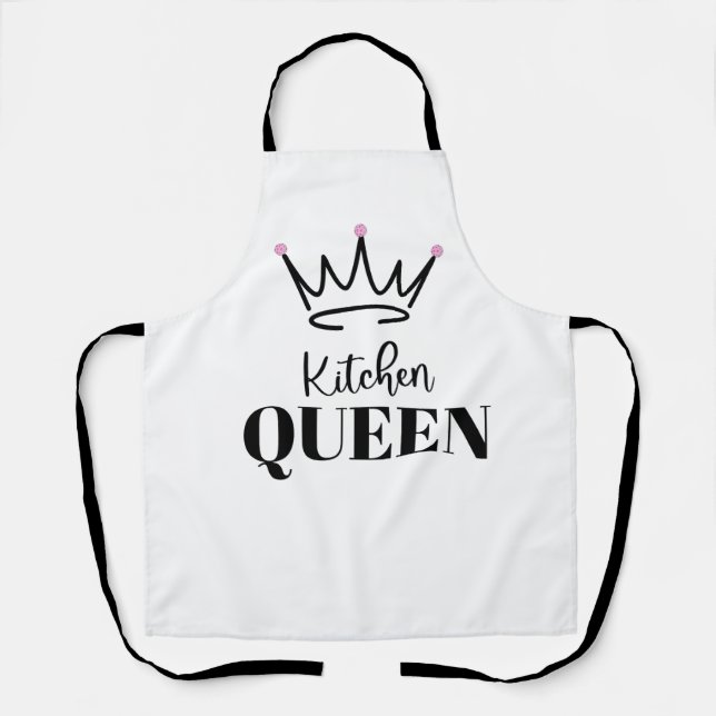Delantal de pickleball Kitchen Queen regalo para m (Anverso)