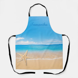 Delantal de playa personalizado junto al mar