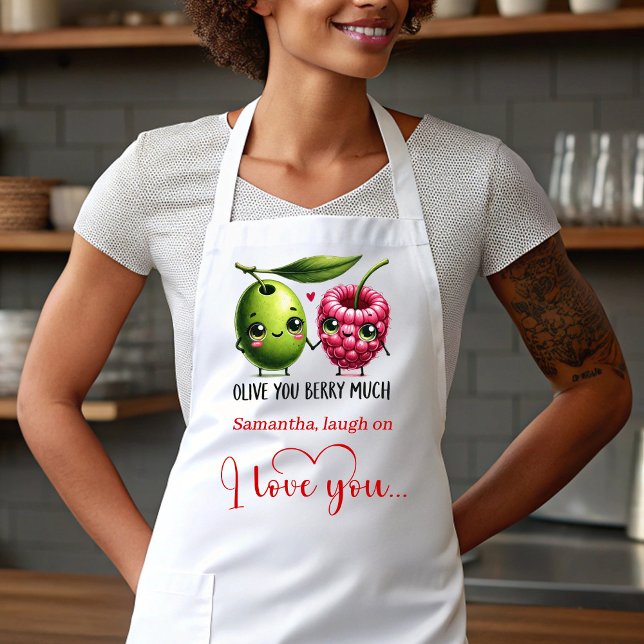 Delantal de regalo de amor romántico personalizado (Funny Food Personalized Romantic Love Gift Apron)
