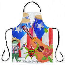 Delantal de regalo de cocina cultural puertorrique